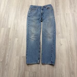 Vintage Levis 505 Jeans Men's 33x30 Blue Regular Fit Straight Leg 2001 Western